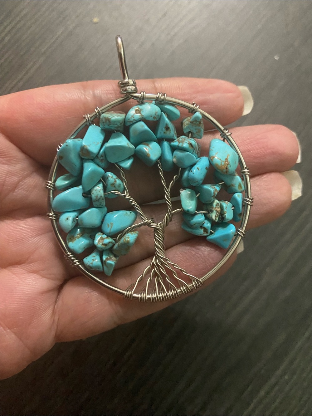 Turquoise Tree of Life Pendant Necklace - Women Jewelry